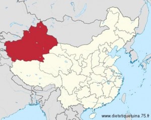 Carte de la province du Xinjiang